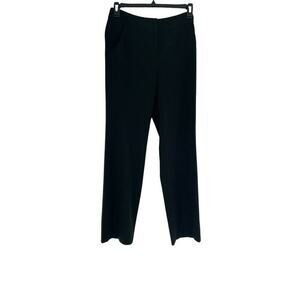 Atelier Pants Women Size 6 Straight Stretch Mid Rise Casual Black Lined Trousers